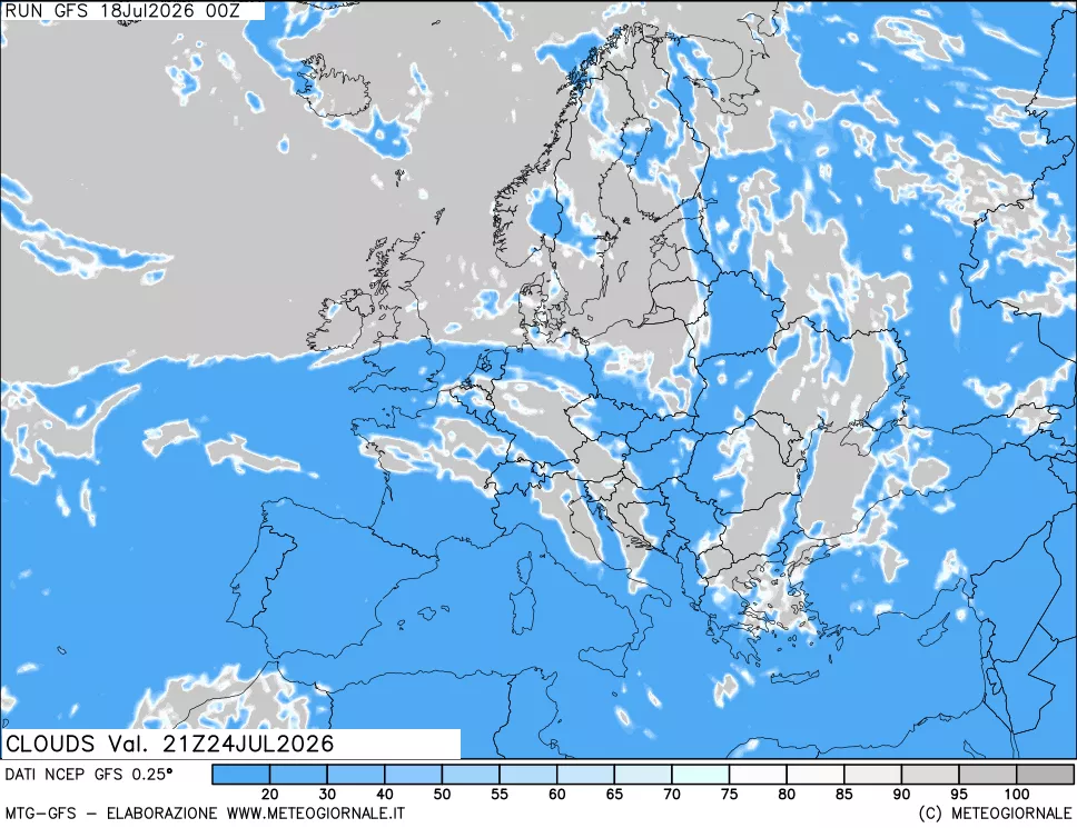 mappa Nuvolosità totale
