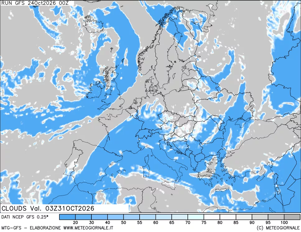 mappa Nuvolosità totale