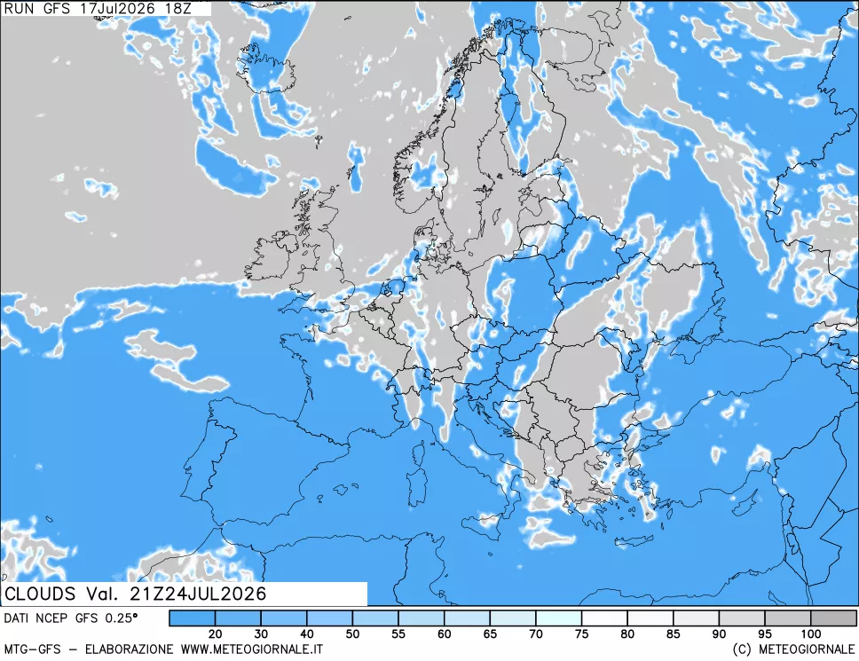 mappa Nuvolosità totale