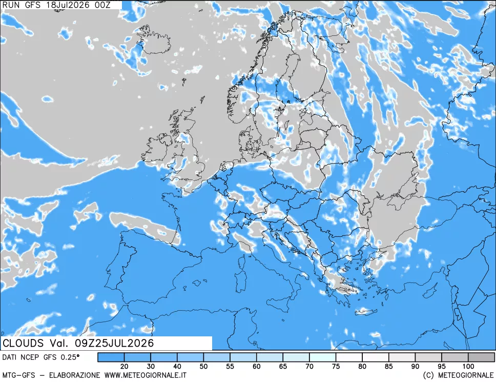 mappa Nuvolosità totale