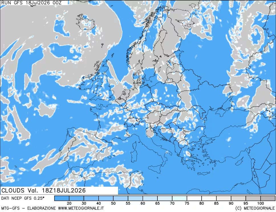 mappa Nuvolosità totale