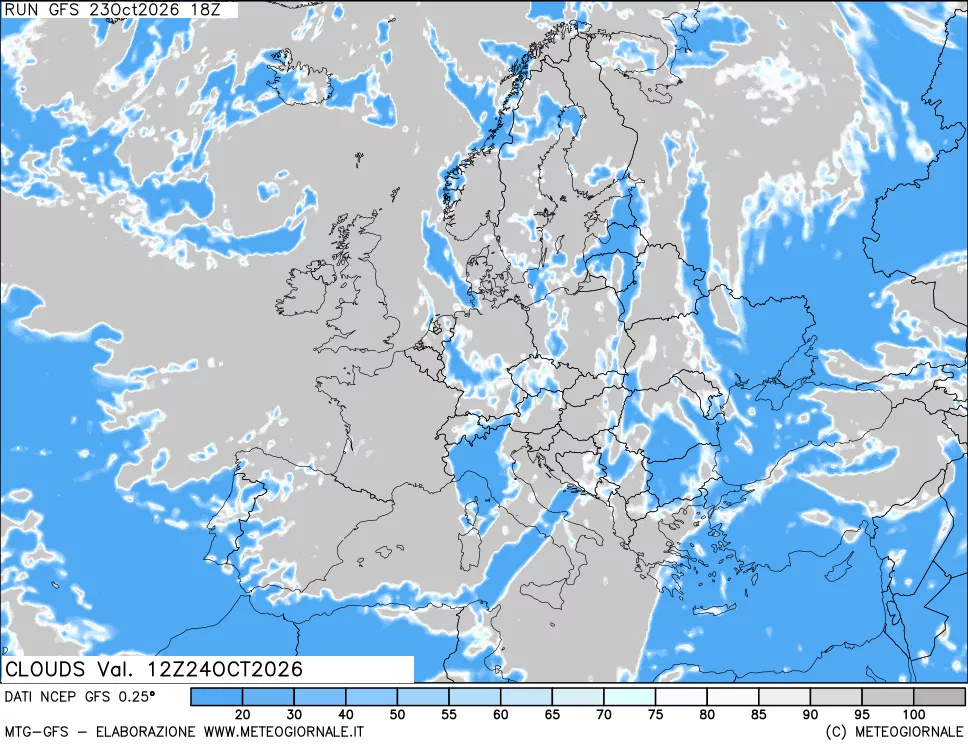mappa Nuvolosità totale