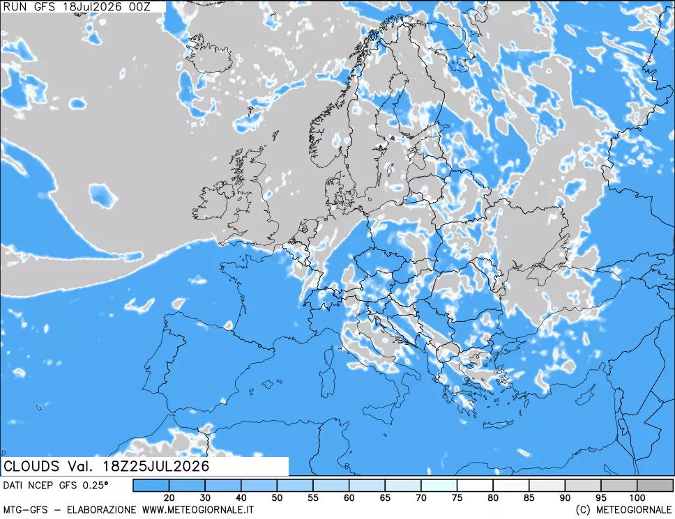 mappa Nuvolosità totale