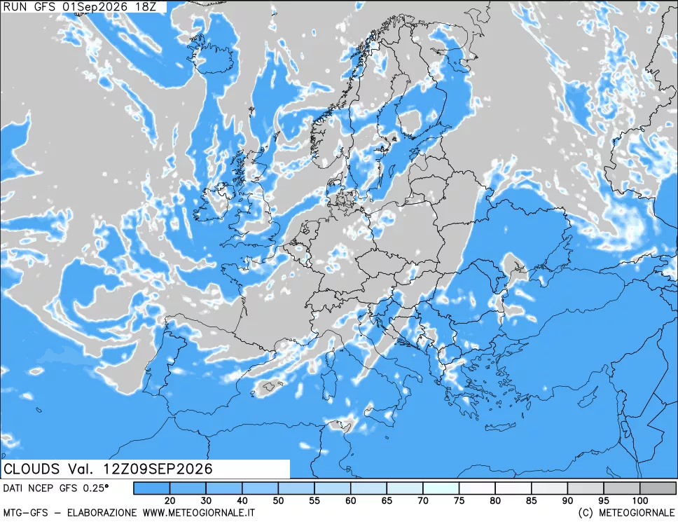 mappa Nuvolosità totale