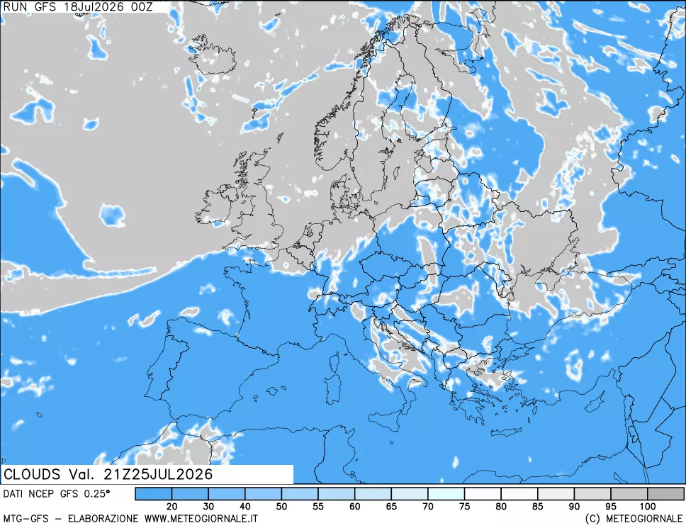 mappa Nuvolosità totale