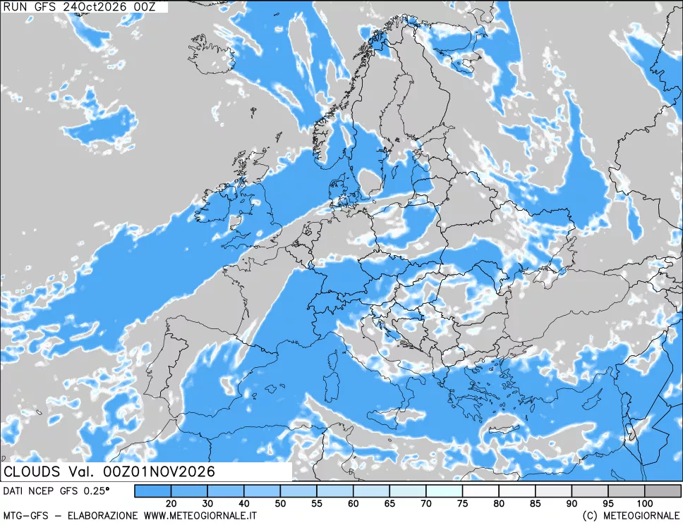 mappa Nuvolosità totale