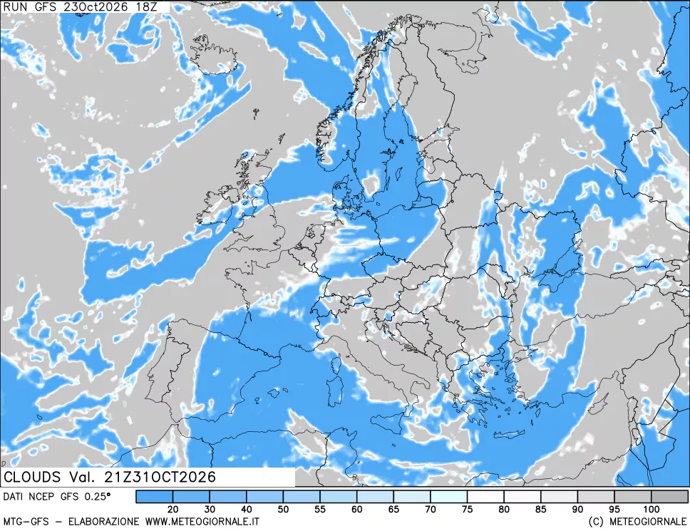 mappa Nuvolosità totale