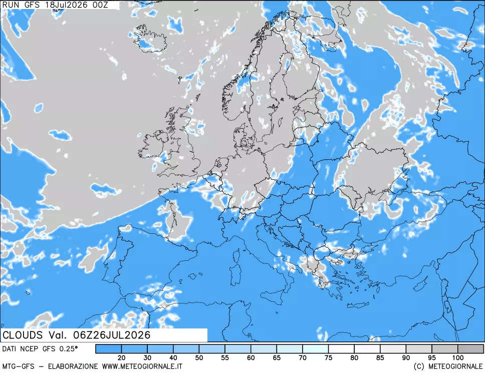 mappa Nuvolosità totale