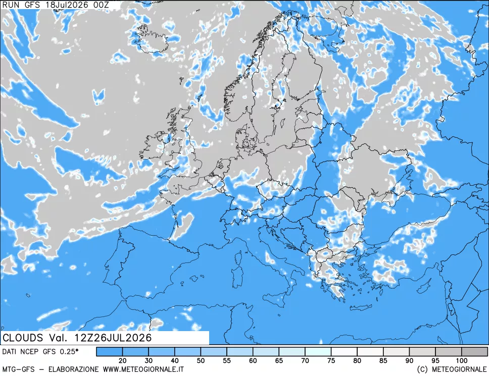 mappa Nuvolosità totale
