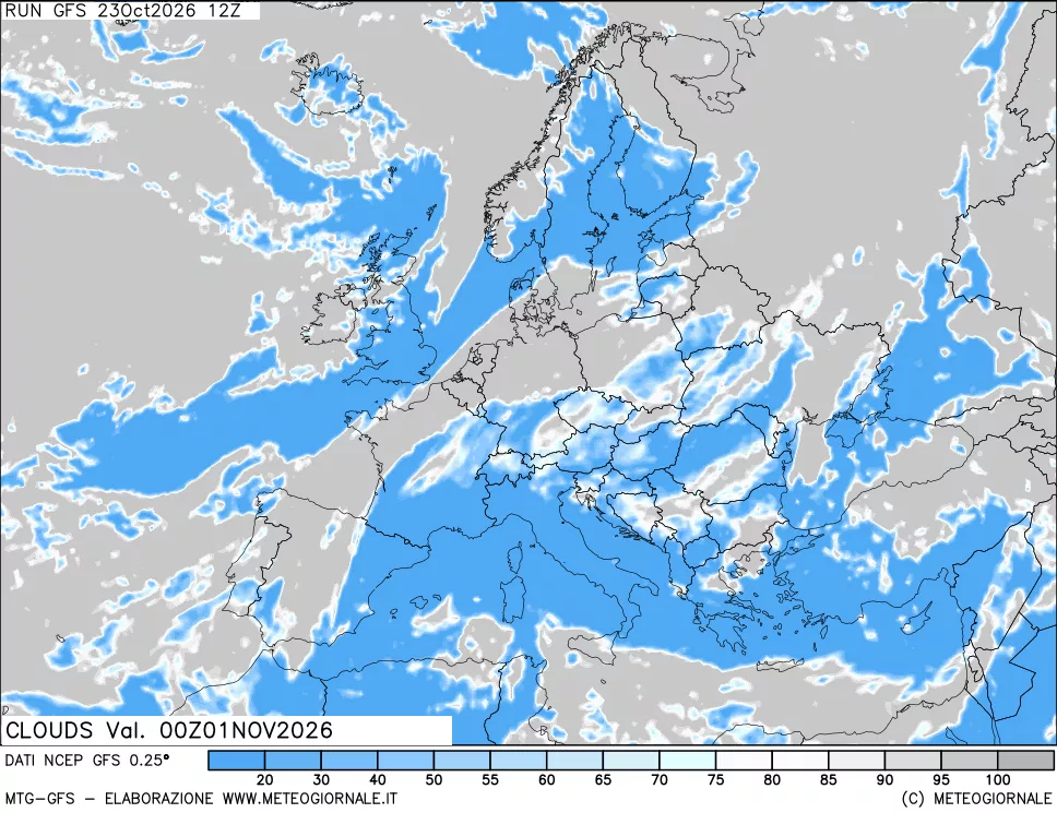 mappa Nuvolosità totale