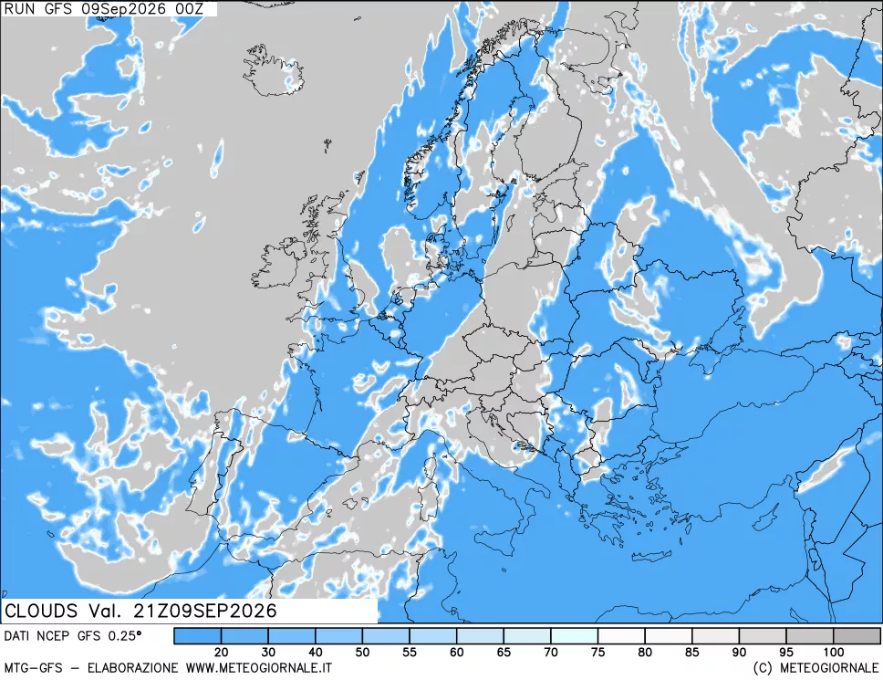 mappa Nuvolosità totale