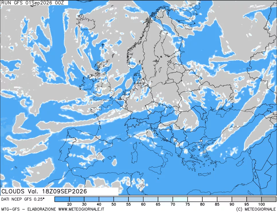 mappa Nuvolosità totale