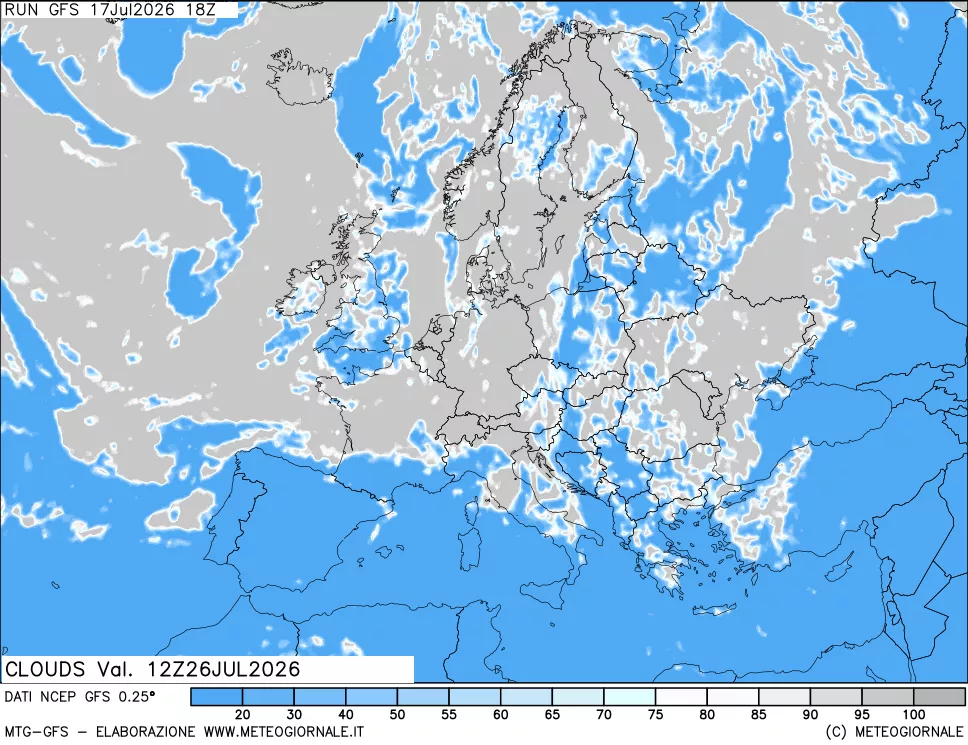 mappa Nuvolosità totale