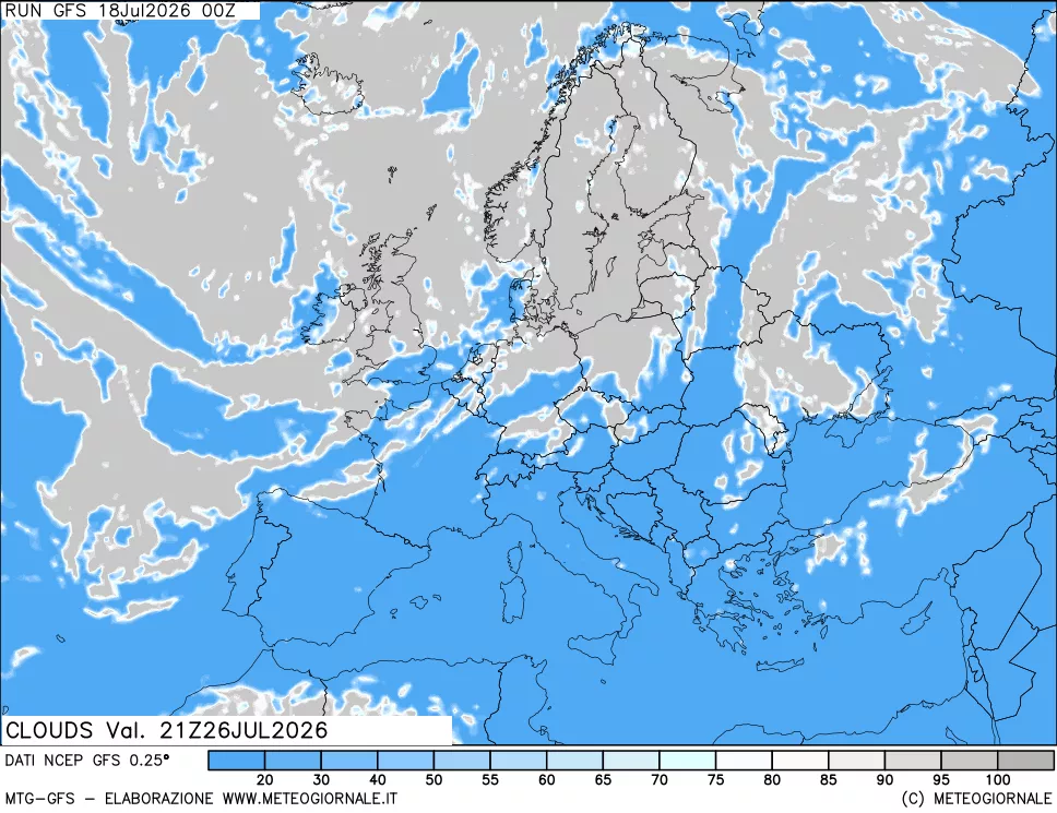 mappa Nuvolosità totale