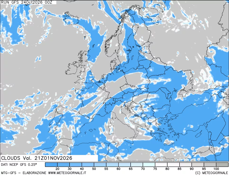 mappa Nuvolosità totale