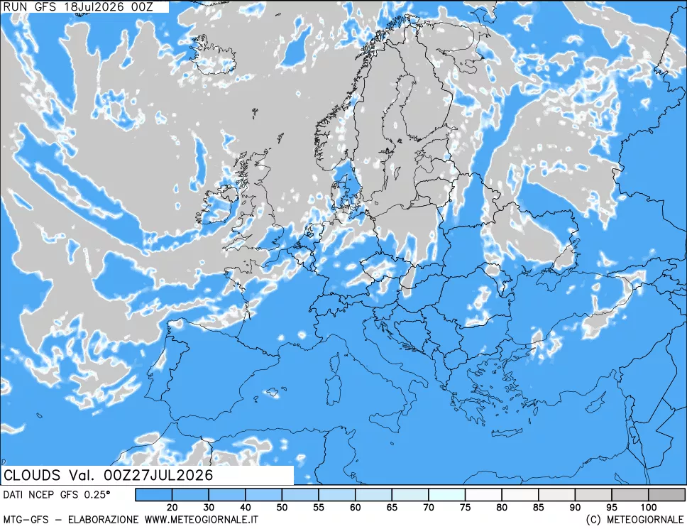 mappa Nuvolosità totale