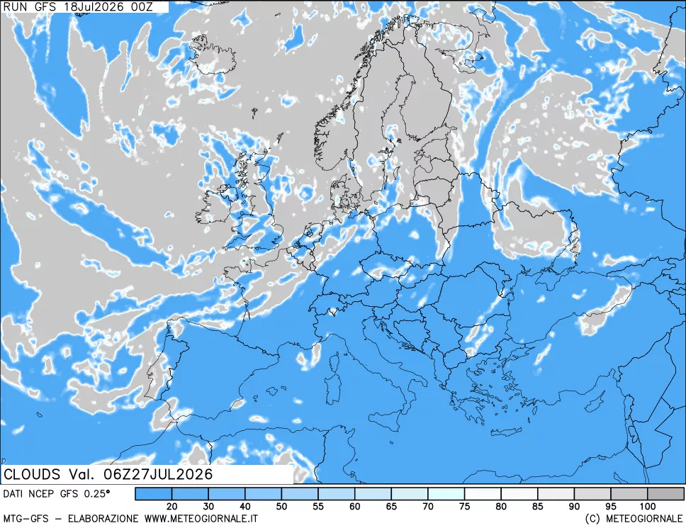 mappa Nuvolosità totale