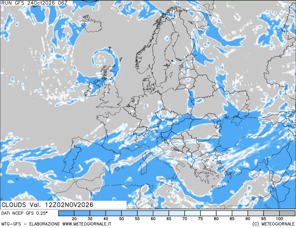 mappa Nuvolosità totale
