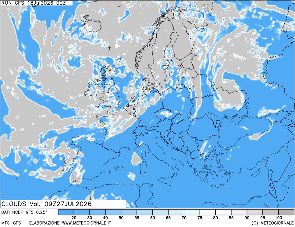 mappa Nuvolosità totale
