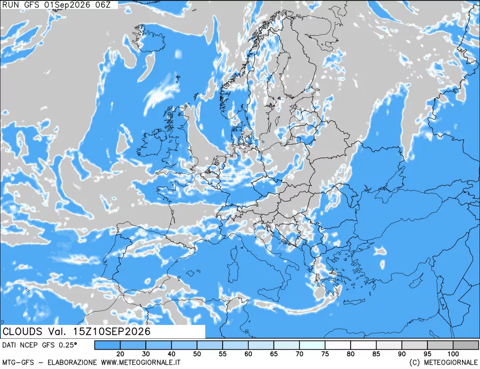 mappa Nuvolosità totale