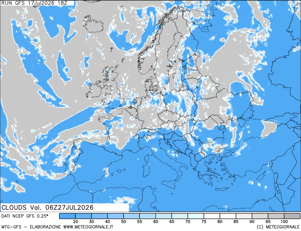mappa Nuvolosità totale