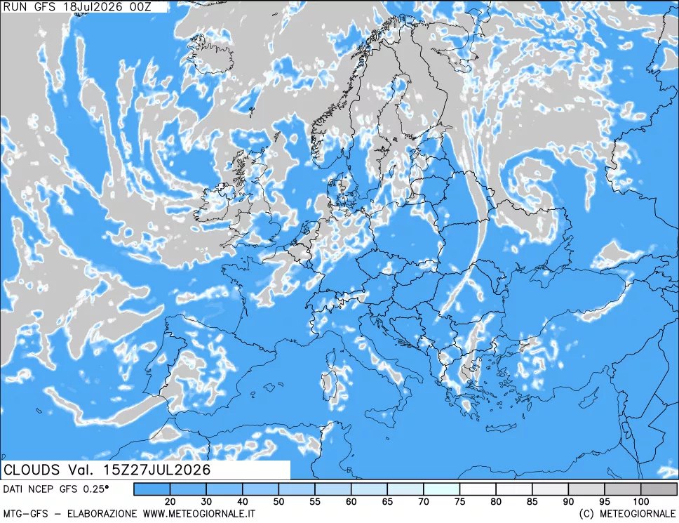mappa Nuvolosità totale
