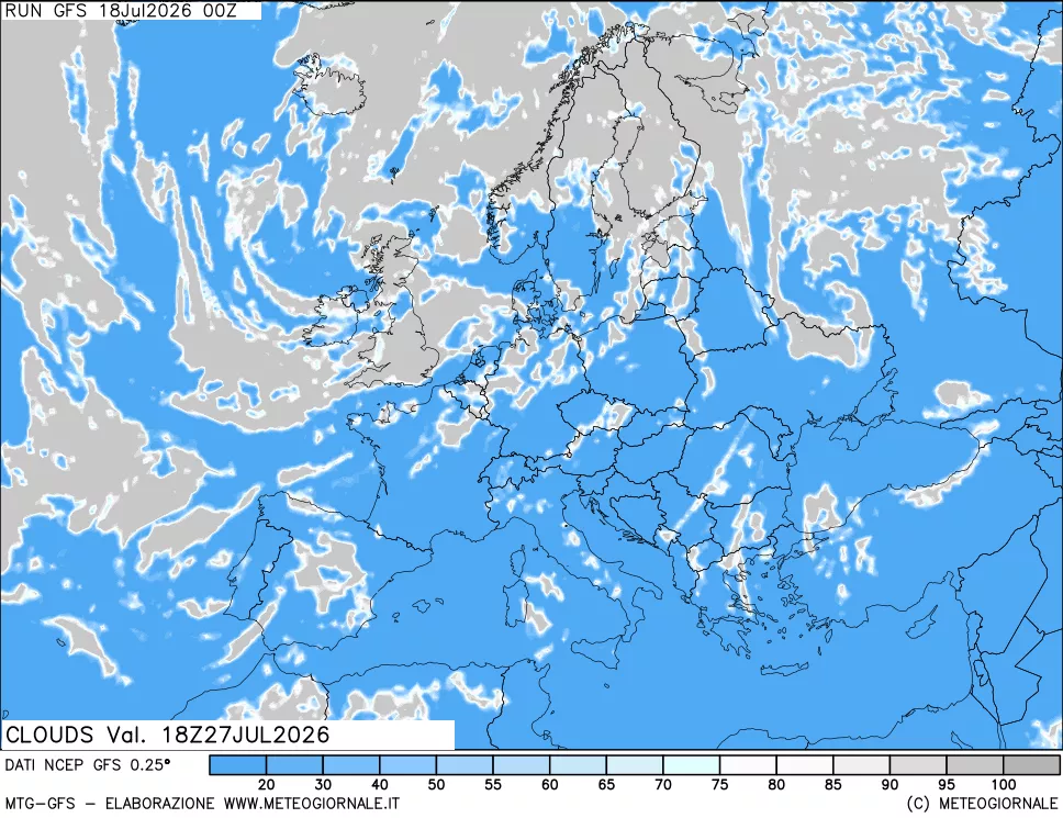 mappa Nuvolosità totale
