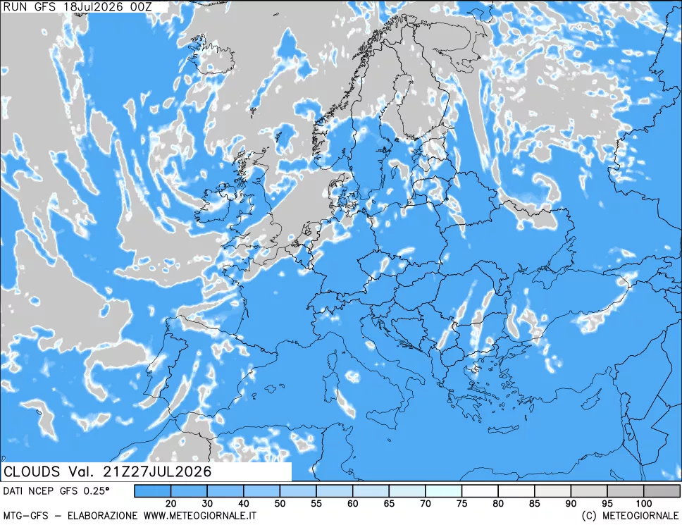 mappa Nuvolosità totale