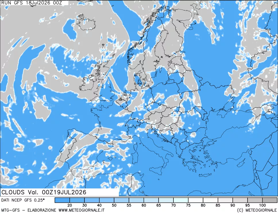 mappa Nuvolosità totale