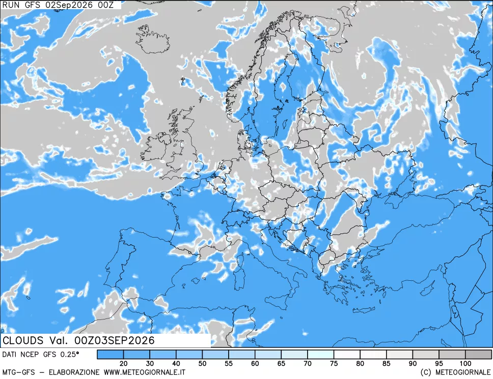 mappa Nuvolosità totale