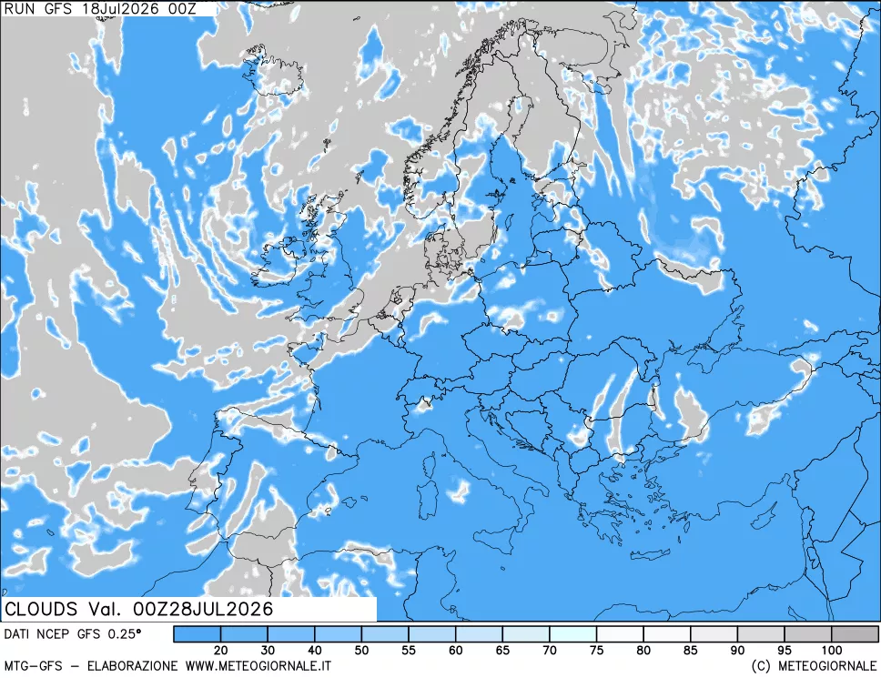 mappa Nuvolosità totale