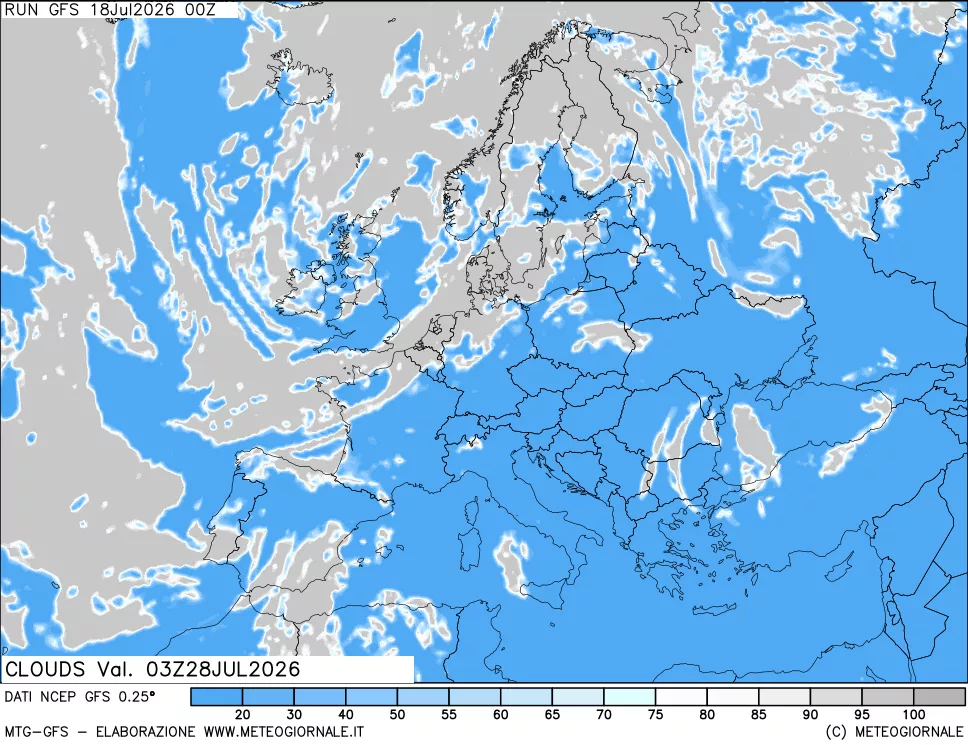 mappa Nuvolosità totale