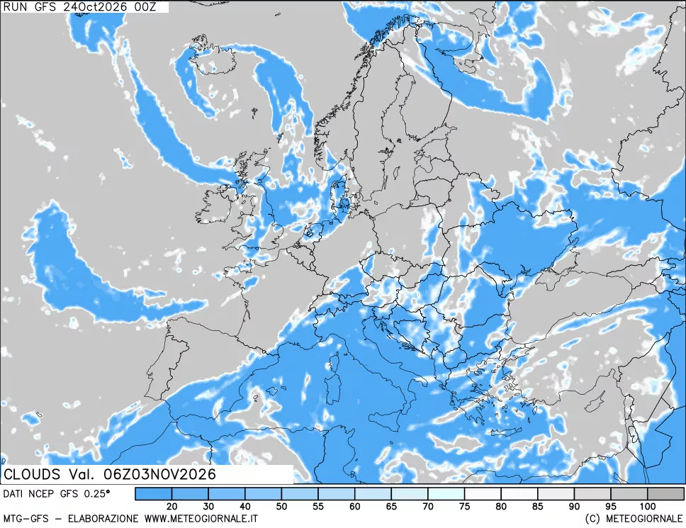 mappa Nuvolosità totale