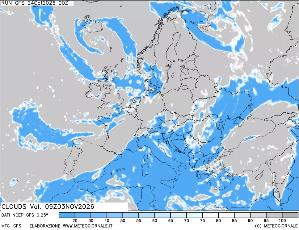mappa Nuvolosità totale