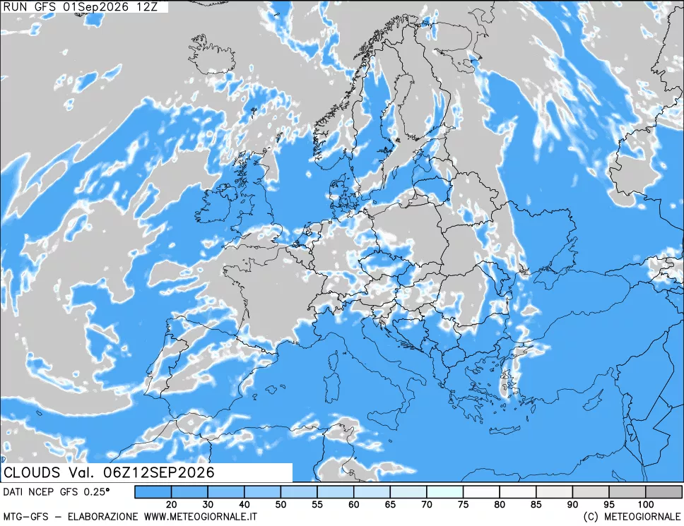 mappa Nuvolosità totale