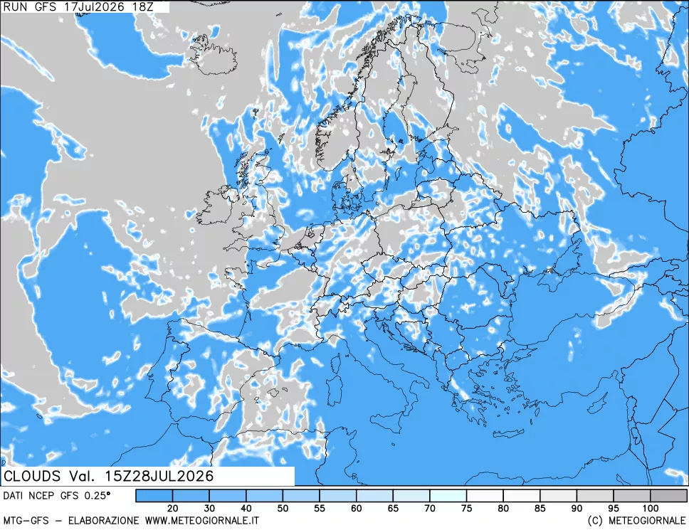 mappa Nuvolosità totale