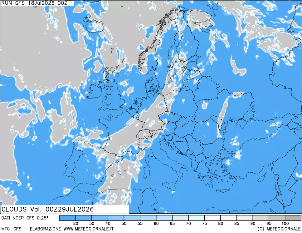 mappa Nuvolosità totale