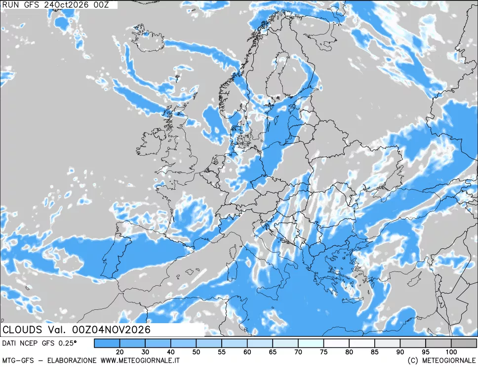 mappa Nuvolosità totale