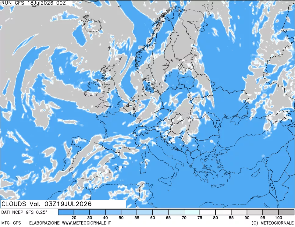 mappa Nuvolosità totale