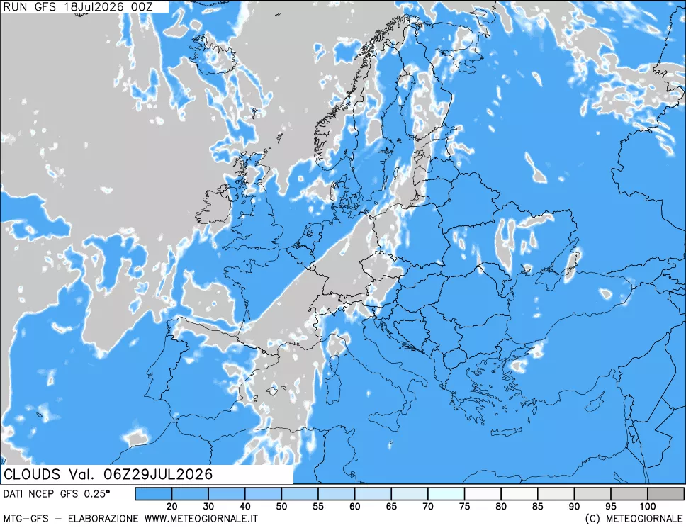 mappa Nuvolosità totale