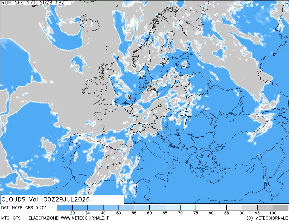 mappa Nuvolosità totale