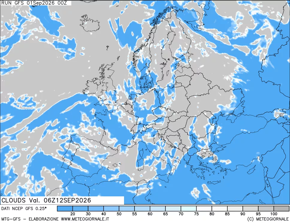 mappa Nuvolosità totale