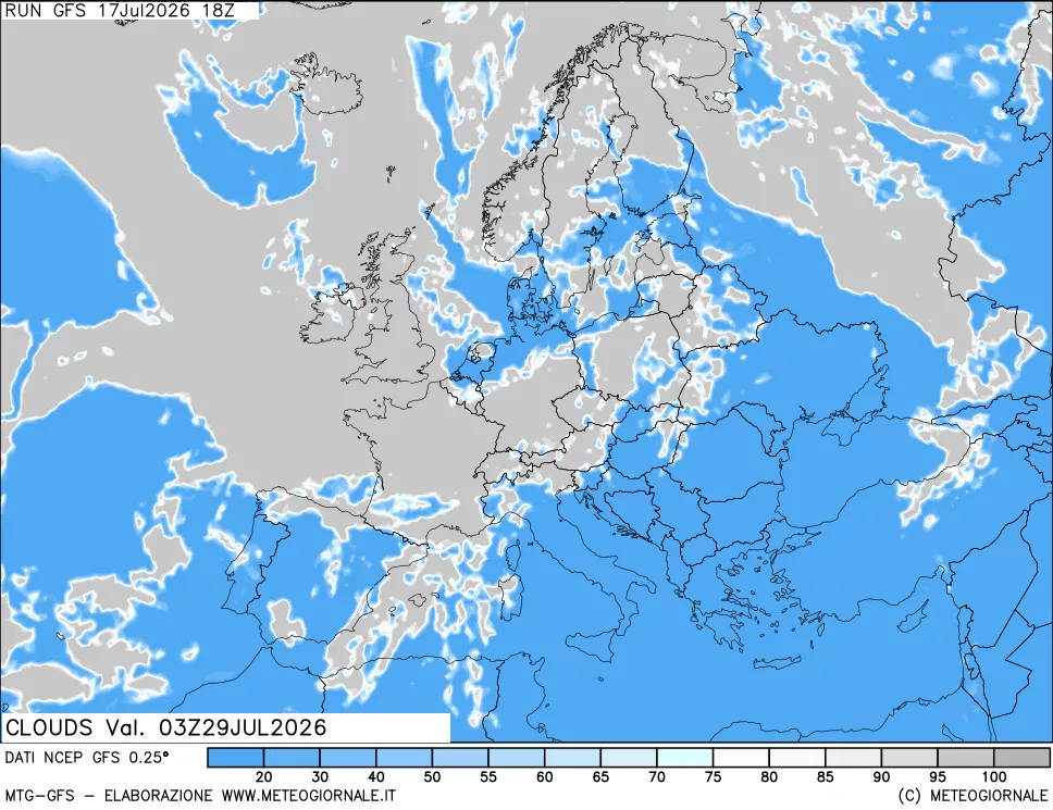mappa Nuvolosità totale