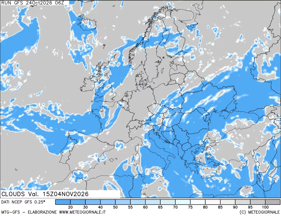mappa Nuvolosità totale