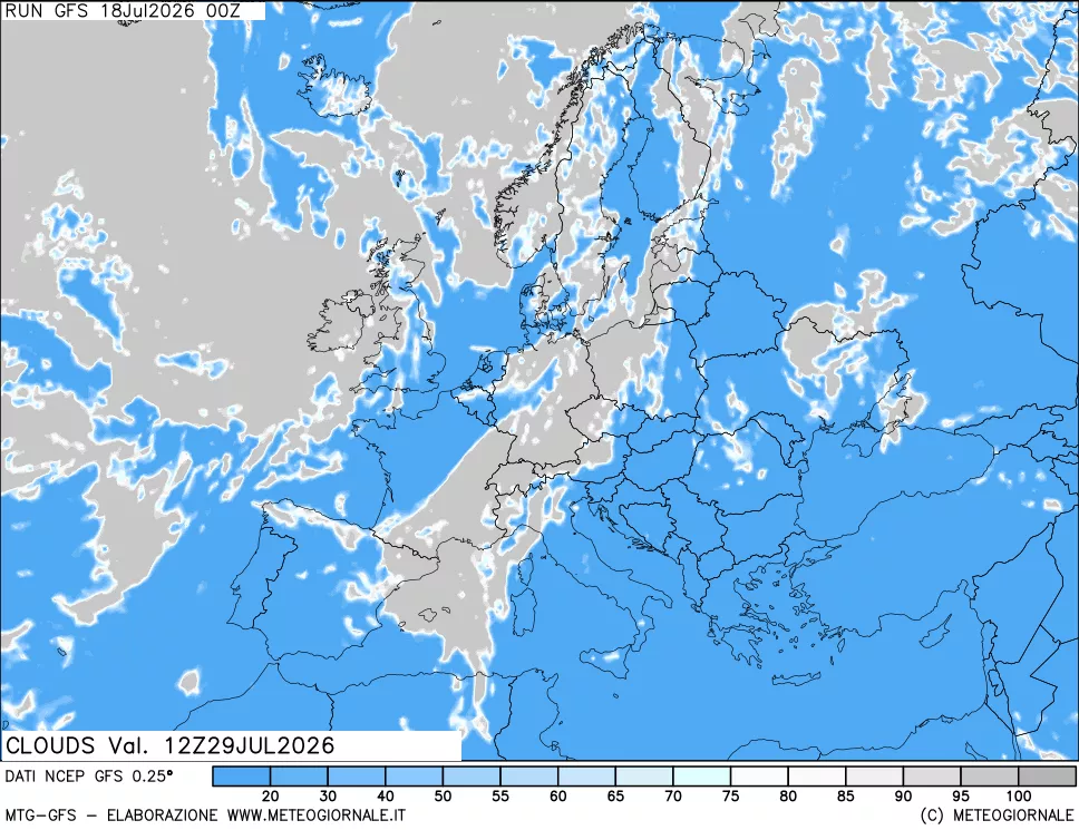 mappa Nuvolosità totale