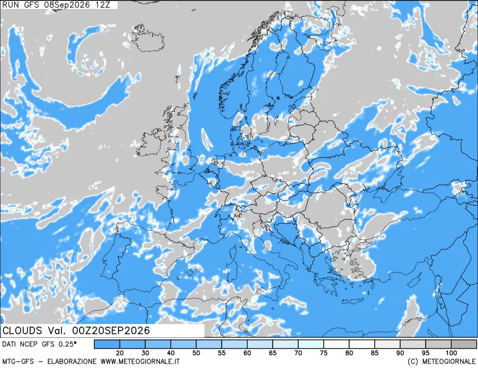 mappa Nuvolosità totale