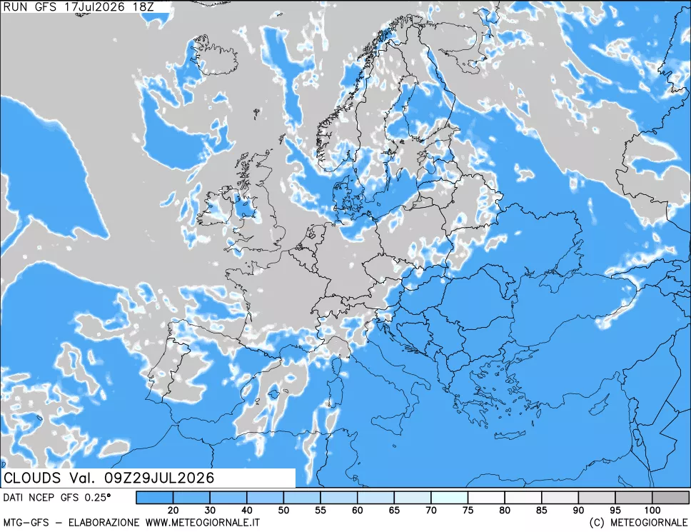 mappa Nuvolosità totale
