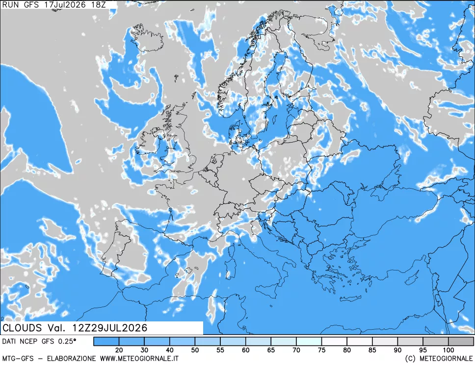 mappa Nuvolosità totale