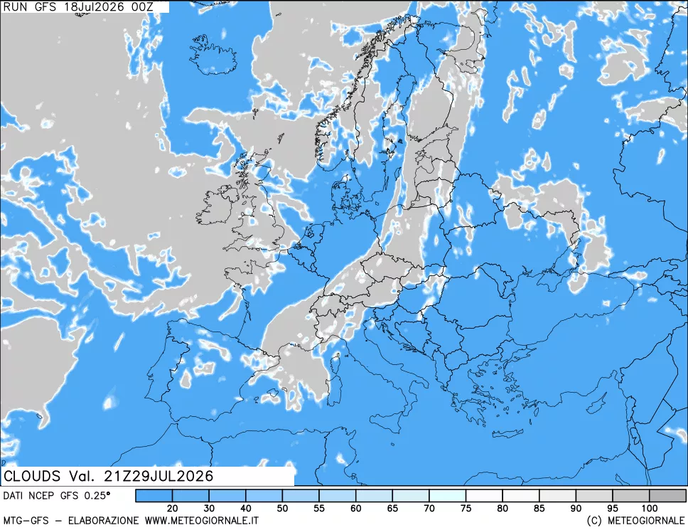 mappa Nuvolosità totale
