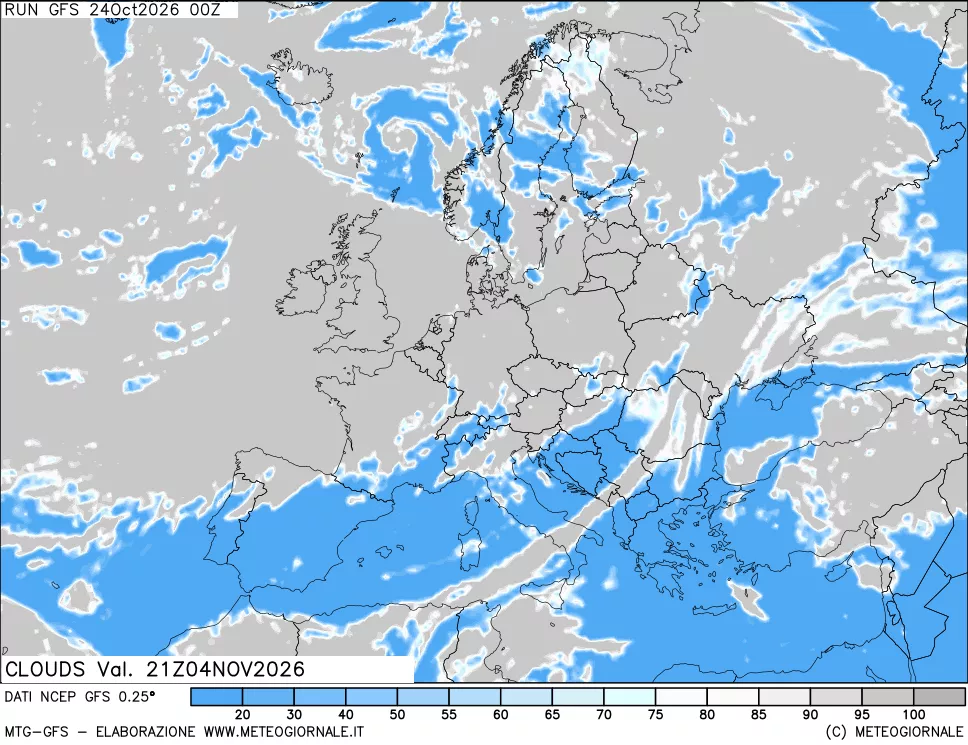 mappa Nuvolosità totale